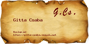 Gitta Csaba névjegykártya